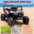 thumbnail image 5 of 12V Kids Ride On Electric UTV Car With Remote Control, Ride On Toys With Swing Function, Power Toddler Car With Anti-Slip Wheels, LED Lights, Music Player, Gift For Kids Aged 3-5, Black, 5 of 8