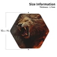 thumbnail image 2 of Bingfone Vintage Cool Flame Lion A Leather Drinks Coasters with Set of 6,Suitable for Home Kitchen,Coffee Cup Coasters Home Gift, 2 of 7