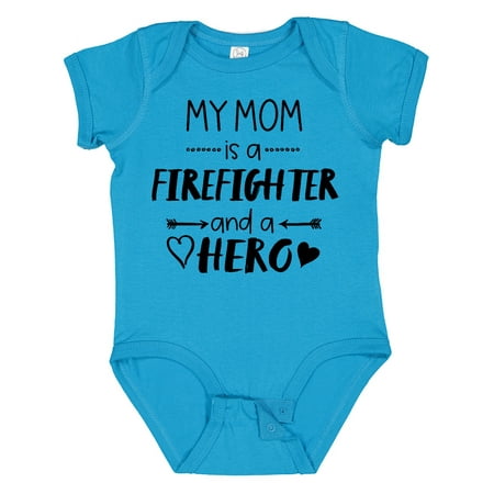 

Inktastic My Mom is a Firefighter and a Hero Gift Baby Boy or Baby Girl Bodysuit