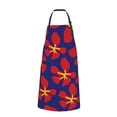 thumbnail image 2 of Lsque Red Floral Waterproof Apron Chef Aprons for Men Heavy Duty Chemical Work Apron Extra Long Grilling Aprons with Adjustable Bib Apron, 2 of 9