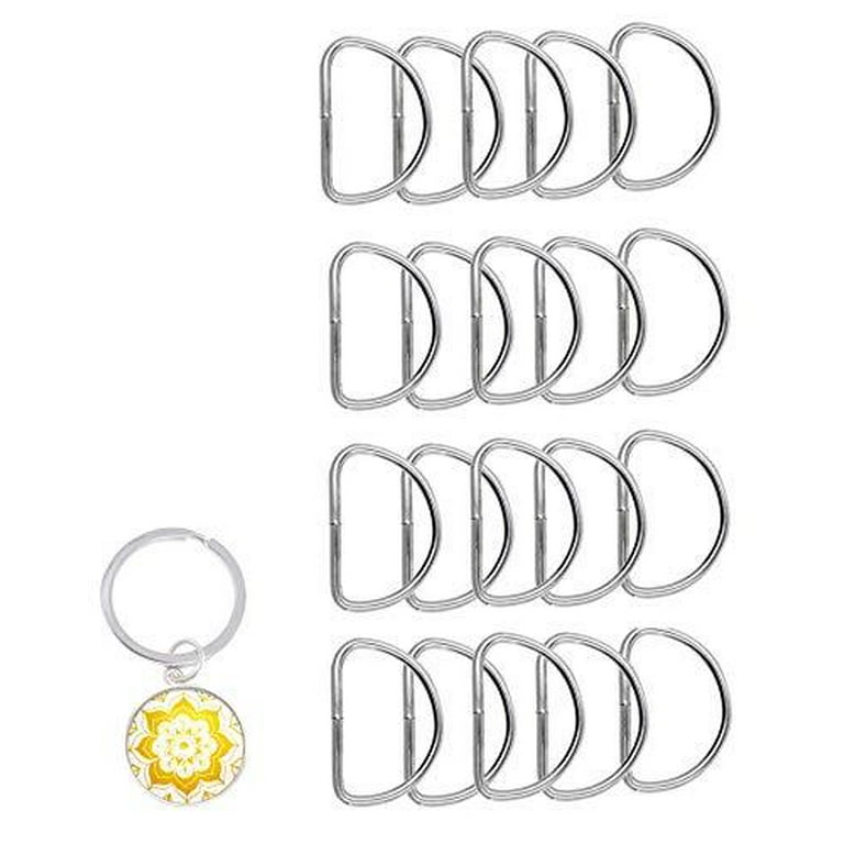 Mandala Crafts Metal D Ring Assortment - Heavy Duty D-Ring Bulk - Silver  Non Welded D Rings for Purse Sewing Crafts Cat Dog Collar Bag Belt Keychain