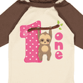 thumbnail image 4 of Inktastic Pink Sloth 1st Birthday Girls Long Sleeve Baby Bodysuit, 4 of 5