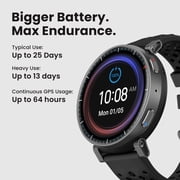 Amazfit Active Max 38mm Smart Watch 1.5 AMOLED Display, 25-Day Battery, Black