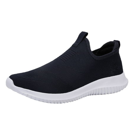 

nsendm Women s Summer Slip-on Comfort Walking Sneaker Slip On Sneakers Women Wide Width Blue 38