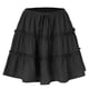 thumbnail image 1 of Falda Corta Acampanada con Estampado Floral para Mujer, Minifalda Playera con Volantes y Cintura Alta. Negro M, 1 of 8