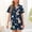 Dark Blue, variant on Vetsdori Womens Short Sleeve Pajamas Sets 2 Pieces Shorts & Top Homewear Button up Easter Loungewear Sleepwear Casual,Summer Home PJ Sets for Women Soft