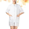 thumbnail image 6 of Yardwe Hairdresser Uniform Beauty Technician Overalls Breathable White 1Pcs, 6 of 8