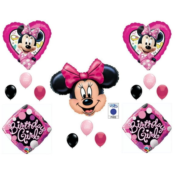 Minnie Mouse Happy Helpers Birthday Girl Party Balloons Decoration Supplies