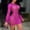 Hot Pink, variant on Long Sleeve Velvet Dress for Women Women's Mini Fashion Solid Color Long Sleeve Hip High Waist Sexss Dress Round Neck Dress for Women Long Sleeve Cocktail Dresses for Women Wedding Guest