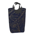 thumbnail image 2 of KLL Copper-Gold Gloss Outline Flower Laundry Hamper,Large Canvas Fabric Lightweight Storage Basket Toy Organizer Dirty Clothes Collapsible Waterproof, 2 of 6