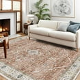 thumbnail image 1 of Boho Vintage Round Rug ft- Faux Wool Dreely Washable Area Rug Small Distressed Throw Rugs Floor Carpet for Door Mat Entryway Bedrooms Laundry (Round - ; Diameter Border ), 1 of 6