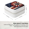 thumbnail image 2 of PRATYUS Flower American Flag Jewelry Box for Necklaces Rings Earrings White, 2 of 5