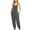 1#Gray, variant on Womens Pants Sawvnm Womens Fashion Ethnic Style Solid Buttons Pocket Suspender Long Jumpsuit for Women