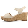 thumbnail image 2 of Journee Womens Ranae Ankle Strap Platform Cork Wedge Sandals, 2 of 9