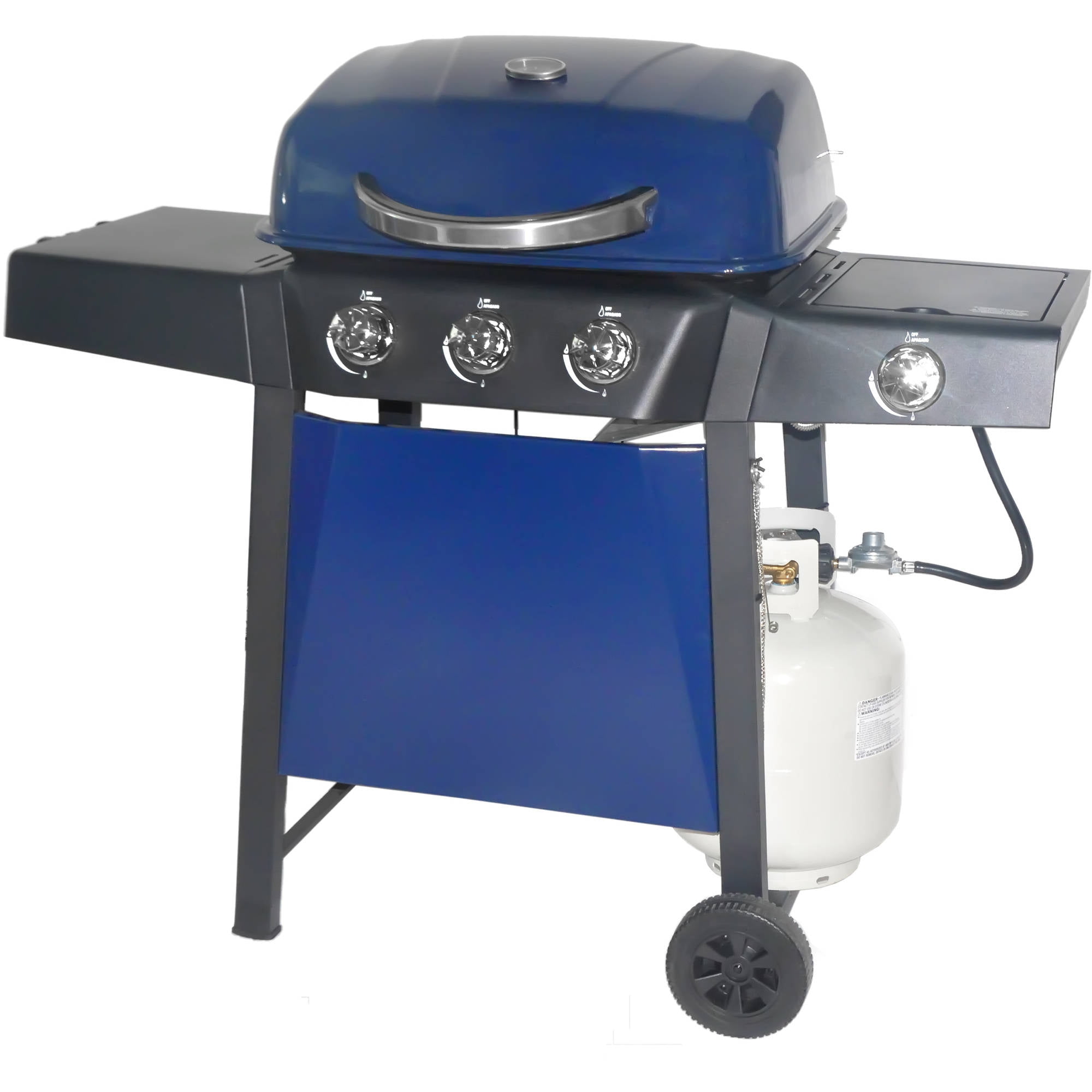 RevoAce 3-Burner Gas Grill with Side Burner, Blue Sapphire ...