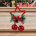 thumbnail image 4 of DefiDgd Christmas Pentagram Bells Tree Hanging Ornaments,Five Pointed Star Ring Christmas Door Hanging Bells with Holly Berries Pinecone Bow,for Holiday Home Party Decorations Gift(Red), 4 of 6