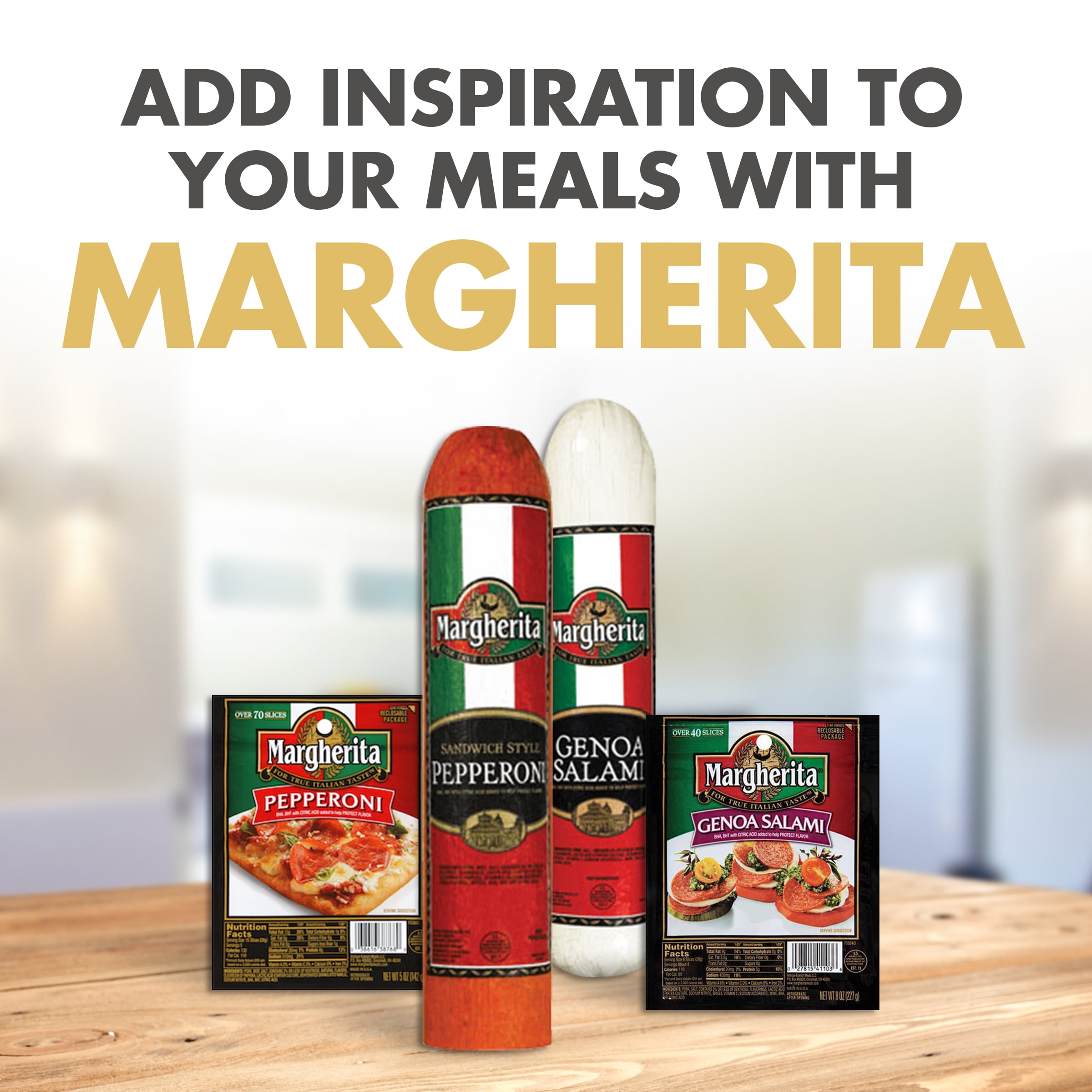 Margherita Pre-Sliced Deli Genoa Salami 16 oz Sandwich Meat