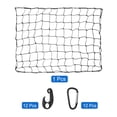 thumbnail image 3 of Uxcell Heavy Duty Pickup Truck Bed Cargo Net 3' x 4' Latex Bungee Net Mesh Truck Bed Accessories with 12pcs Metal D-Clips and 12pcs Hooks for Truck Pickup Bed Trailer Trunk SUV, 3 of 6