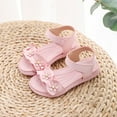 thumbnail image 5 of WMTBSRSWToddler Girls Buckle Sandals Open Toe Flat Slide Kids with Adjustable Back Strap Beach Slippers Summer Beach Slippers with Flower, 5 of 5