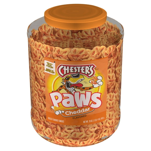 Chester's Paws Cheese Flavored Snacks Barrel, 20 Oz