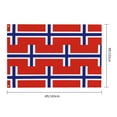 thumbnail image 3 of Norwegian Flag 4x6 Feet Flag Polyester Double Stitched With Grommets For Outdoor Indoor Decor, 3 of 7