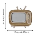 thumbnail image 3 of Vintage TV Shaped Wooden Photo Frame, Retro Television Desktop Picture Display, Hanging Wall Timber Ornament, Dual Use Photo Holder For Home Interior Car Small Decor, 3 of 7
