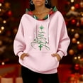 thumbnail image 4 of Women's Fashion Casual Christmas Print Pullover Long-Sleeve Sweatshirt with JESUS Design for Holiday Season and Comfortable Wear,Pink,L, 4 of 5