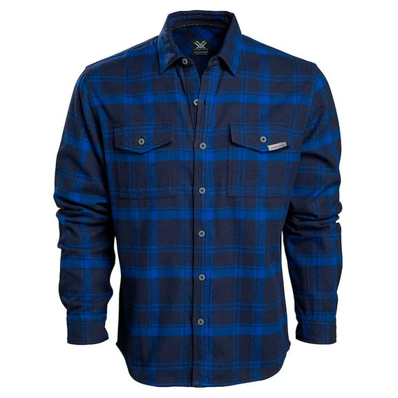VORTEX Adult Male Timber Rush Flannel LS Shirt, Color: Blue Jay, Size: L
