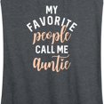 thumbnail image 3 of Instant Message - My Favorite People Call Me Auntie - Women's Racerback Tank Top, 3 of 6