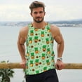 thumbnail image 6 of Gukieu St. Patrick's day Print Men's Quick Dry Fitness Vest, Round Neck Sleeveless Fitness Bodybuilding Top-Small, 6 of 7
