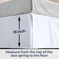 thumbnail image 4 of SGI bedding 15 inch Drop Bed Skirt Queen Size Platform Style, Classic Tailored Look, Elegant Pleated Style Dust Ruffle, Split Corners, Wrinkle Resistant Microfiber - White, 4 of 8