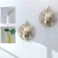 thumbnail image 4 of 2 apliques de pared de metal, decoración de pared, iluminación de cena a la luz de las velas en la sala de estar/comedor/encimera, dorado brillar Electrónica, 4 of 5