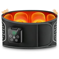 Heating Decompression Belt with Air Compression, Cordless Heating Pad Vibration Lumbar Support,Heated Back Brace Vibration Wrap with Rechargeable Battery for Spinal Lumbar Woman Men Back Support Belt