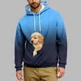 thumbnail image 2 of BVnarty Men's Fall Winter Gradient Print Pet Pocket Hoodie Ombre Long Sleeve Sweatshirt with Pet Pouch Loose Hooded Top for Pet Lovers Street Outfits Blue XXXL, 2 of 5