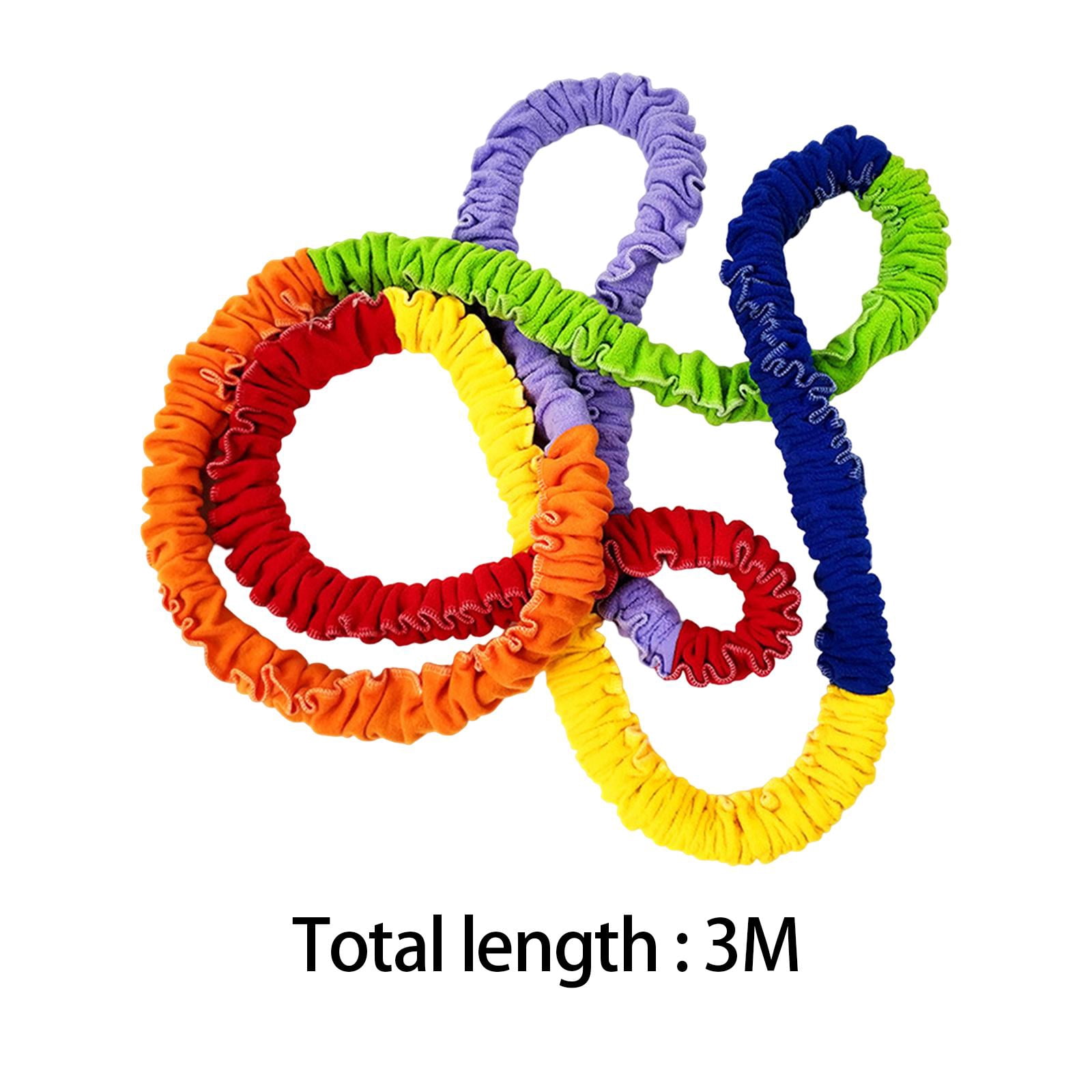 Elastic Cooperative Stretchy Band Resistance Band Sensory Integration Training Toy Soft Multi Sizes for Outdoor Activities Kindergarten Kids