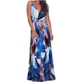 thumbnail image 1 of Leutsin Robe d'Été Décontractée pour Femme Grande Taille Sans Manches Bohème à Col en V à Bretelles Imprimée Florale de Plage Longue, 1 of 8