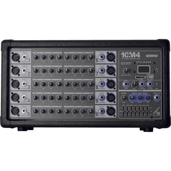Consola Backstage 10M4 Amplificada USB 10 Canales 400 Watts