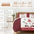 thumbnail image 6 of Xmas Gnome Duvet Cover Set Queen Size, Merry Christmas 4 Piece Soft Microfiber Bedding Set Holiday Bedding with Zipper Closure, 1 Comforter Cover, 1 Flat Sheet, 2 Pillowcases, 6 of 9