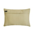 thumbnail image 4 of Funda de almohada lumbar decorativa HomeCentric dorada de 30 x 55 cm (12 x 22 pulgadas), con efecto patchwork de piel sintética, tejido de canasta, lino, rectangular, estilo moderno con estampado, 4 of 4