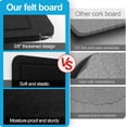 thumbnail image 6 of BEAUTYPEAK Large Felt Bulletin Board for Wall, 24" x 36" Frameless Picture Board Soft Felt Cork Board，Black, 6 of 6