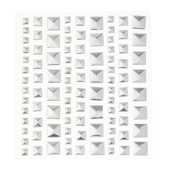 Recollections Silver Square Studs, 12 Pack