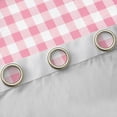thumbnail image 4 of Feelyou Pink Plaid Blackout Curtains Set of 2 (52x84 Each), Lines Buffalo Window Curtains, 4 of 6