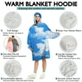 thumbnail image 5 of Comfy Wearable Blanket Hoodie for Women Men Adult, Oversized Sherpa Fleece Sweatshirt Blanket with Hood and Pocket, 5 of 7