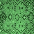 thumbnail image 1 of Ahgly Company Indoor Square Southwestern Emerald Green Country Area Rugs, 3' Square, 1 of 4