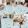 thumbnail image 5 of Cute Lemon Floral Area Rugs 6'x9', Washable Small Throw Rugs for Kitchen Dining room, Farmhouse Blue White Striped Indoor Outdoor Rug Non-Slip Low Pile Carpet Runner Reversible Floor Mats, 5 of 8