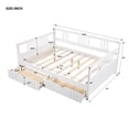 thumbnail image 3 of Arcticscorpion Wood Kids Storage Bed with Drawers and Back Support for Girls Boys Living Room, Eco-Friendly, White, 3 of 7