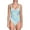 Blue, variant on L Space Womens Plaid Cheeky One-Piece Swimsuit