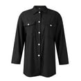 thumbnail image 5 of Futezty Womens Knit Long Shacket Jacket Oversized Casual Blouses Button Down Collared Dressy Shirts, 5 of 5