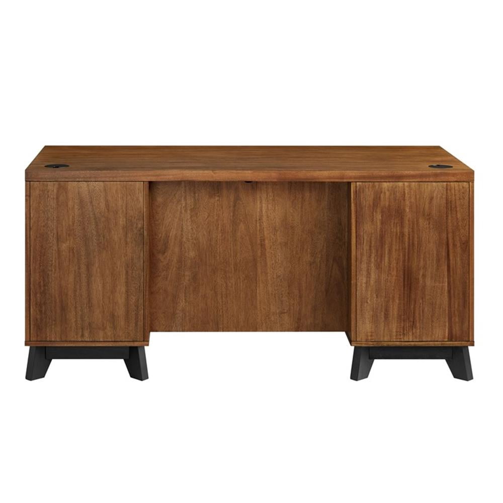 Scranton & Co Modern Wooden Executive Desk with Double Pedestal Design