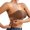 Brown, variant on Strapless Bra for Women Crossover Side Closure Non Bra Cross Back Padded Wireless Plus Size Stretch Tube Tops